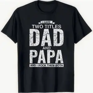 Proud Dad Of Two – Father's Day Gift For Papa & Daddy, Funny Cotton T-Shirt For Men