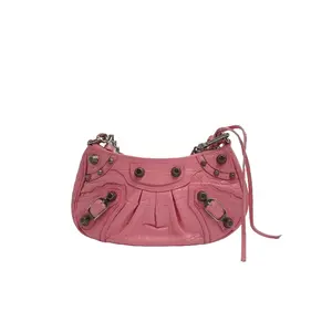Pre-owned Balenciaga Le Cagole Fuchsia Pink Mini Underarm Bag H6 45269