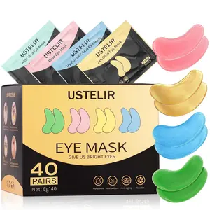 Under Eye Patches, 40 Pairs Eye Mask for Dark Circles, Puffy Eyes, Undereye Bags,Wrinkles,Eye Mask Patches with 24K Gold, Hyaluronic Acid,Rose & Aloe Vera, Eye Treatment Skin Care for Men & Women Gift, Cleansing, Daily