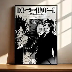Death Note Anime Poster, Ryuk L Kira Death Note Anime Art Print Decor Posters - NO FRAME