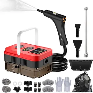 Steam Cleaner,10s Heat-Up,1.2L Tank, 6-Level Adjustable Handle,1500W Steamer for Cleaning, Portable Steamer for Cleaning with 20 count Accessories, Steam Cleaner for ,,Dirt,,Grout,Tile