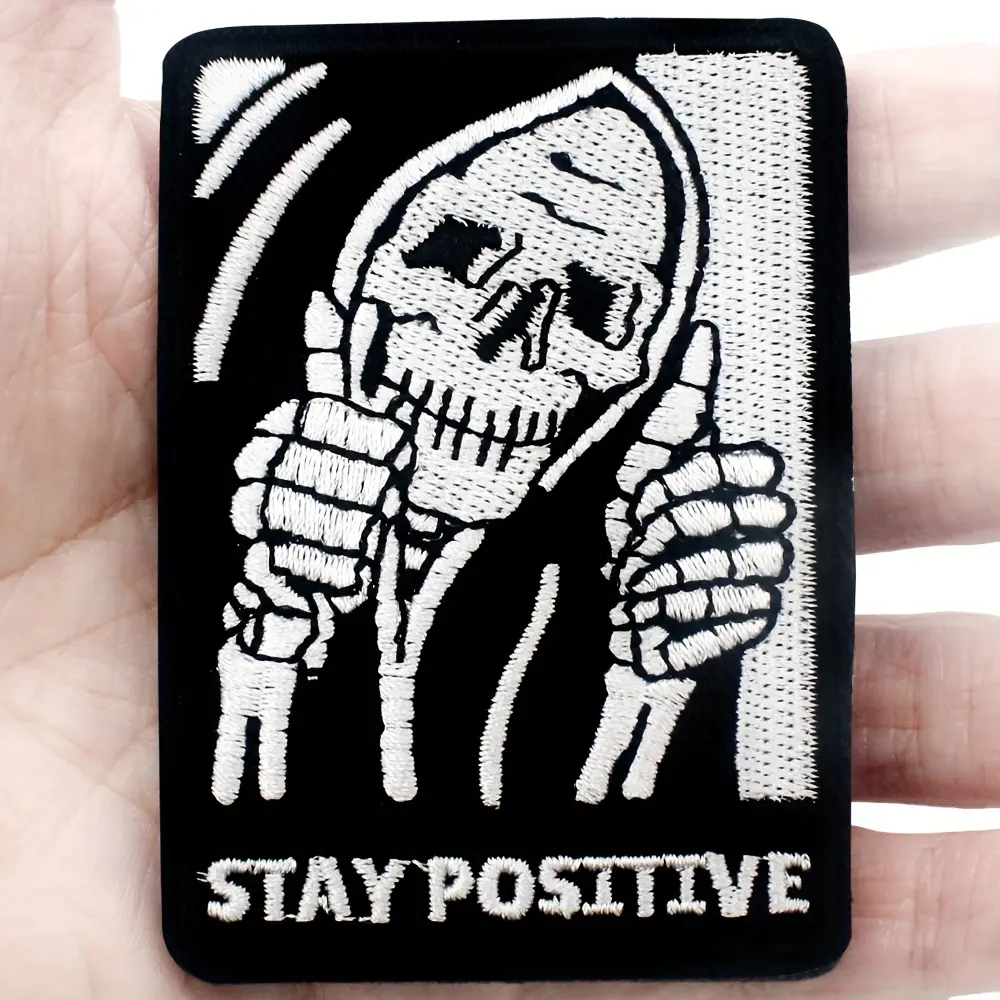 Positive Skull Morale Patch - Hook & Loop Emblem for Vests & Helmets