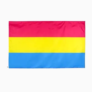 Pansexual Pride Flag - Multicolor Banners with Red, Yellow, Blue & White Colors