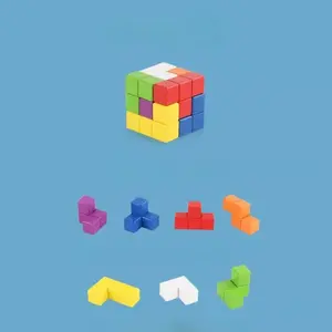Hot-selling Luban Lock Soma Building Block Cube Tetris 3d Puzzle Rubik's Cube Speedcube Early Education Puzzle Training Game