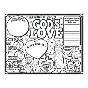 Color Your Own “All About God’s Love” Posters - 30 Pc.