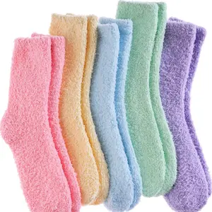 Women's Fuzzy Socks - Super Soft and Cozy Socks - Womenswear. Includes 5 Pairs of Fuzzy Socks. Perfect for Fall and Winter season. Comfortable and warm. One size fits all.