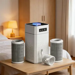 Portable Negative Ion Air Purifier with HEPA Filter, With 2 High Quality Filter Cartridge, USB Powered Use, Remove Odor and Dust, Enhance Indoor Air Quality, Suitable for Indoors, Offices, Bathrooms, and Bedrooms, mothersdaygift