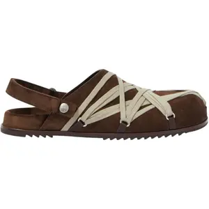 Rick Owens Megalace Mule Slippers Brown