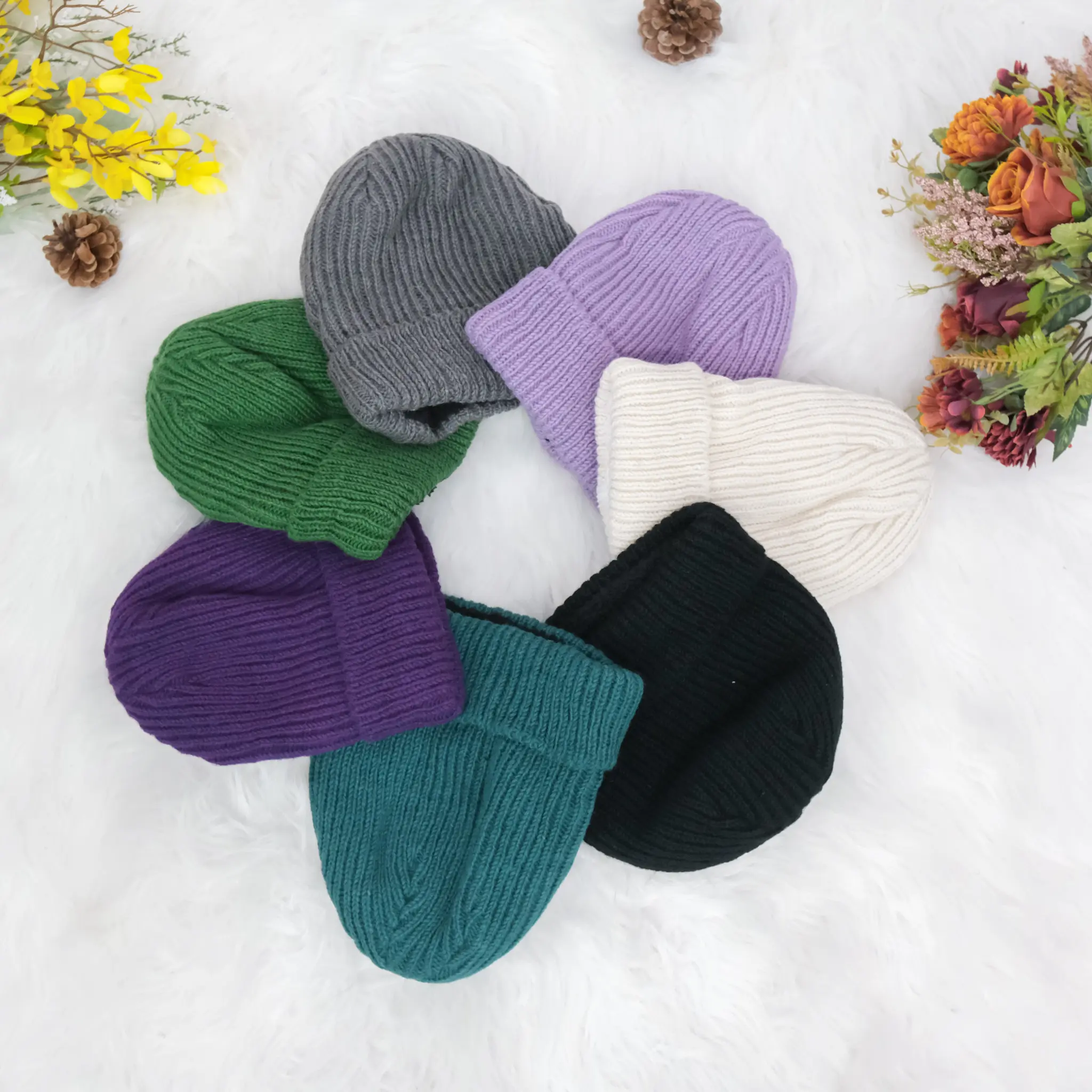 Wool Beanie, Knitted Beanie, Hand Knit Unisex Winter Hat, Handmade Fleece Lined Ski Hat, Slouchy Beanie, Crochet Classic Beanie, Boho Style Winter Accessories