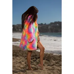 Rainbow Fur Coat
