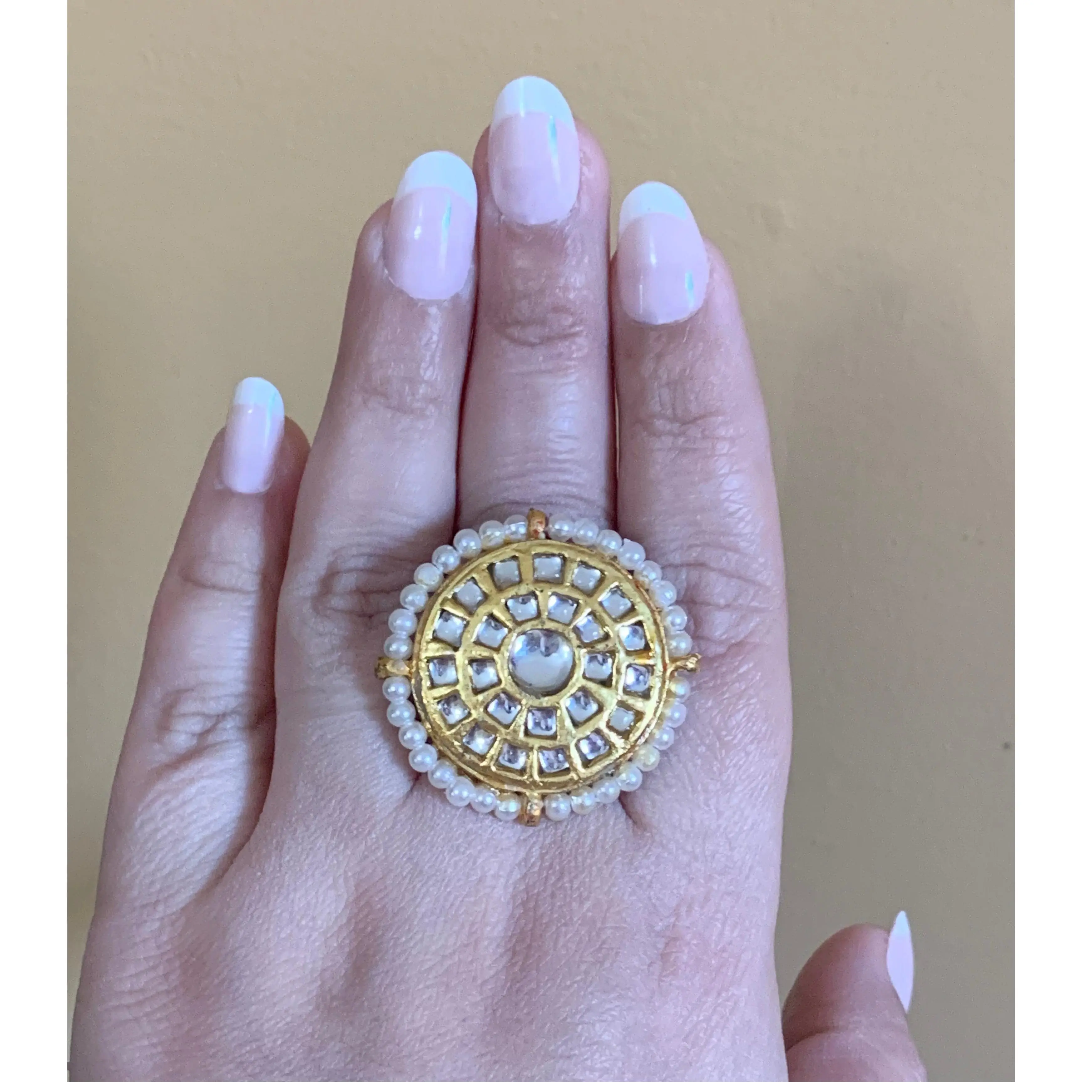 DJR12 Kundan statement ring ( READY TO SHIP)