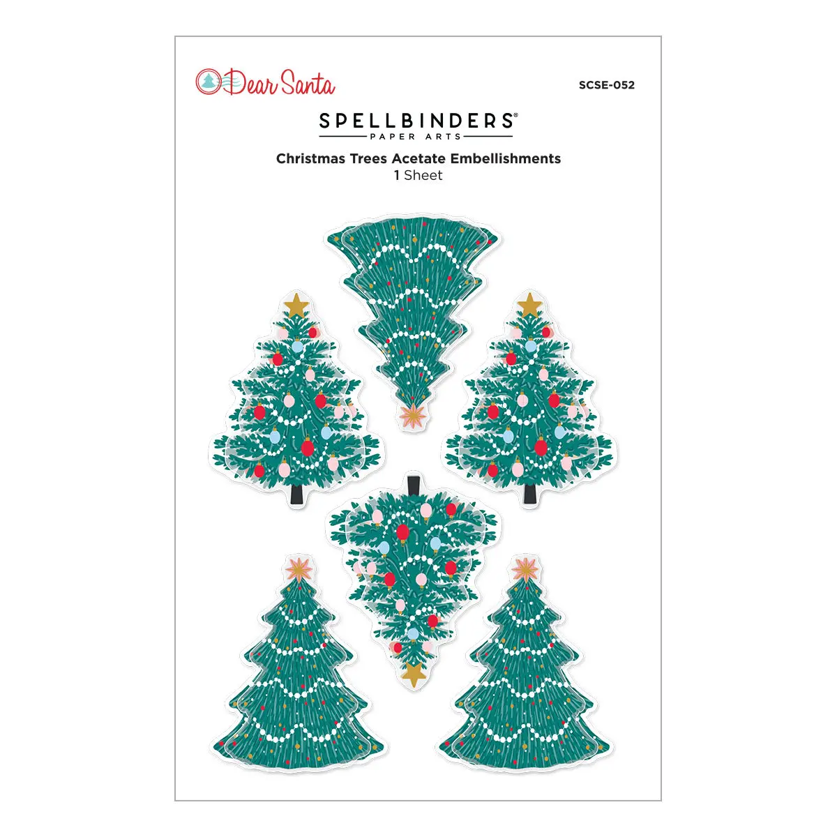 Dear Santa Christmas Trees Dimensional Stickers