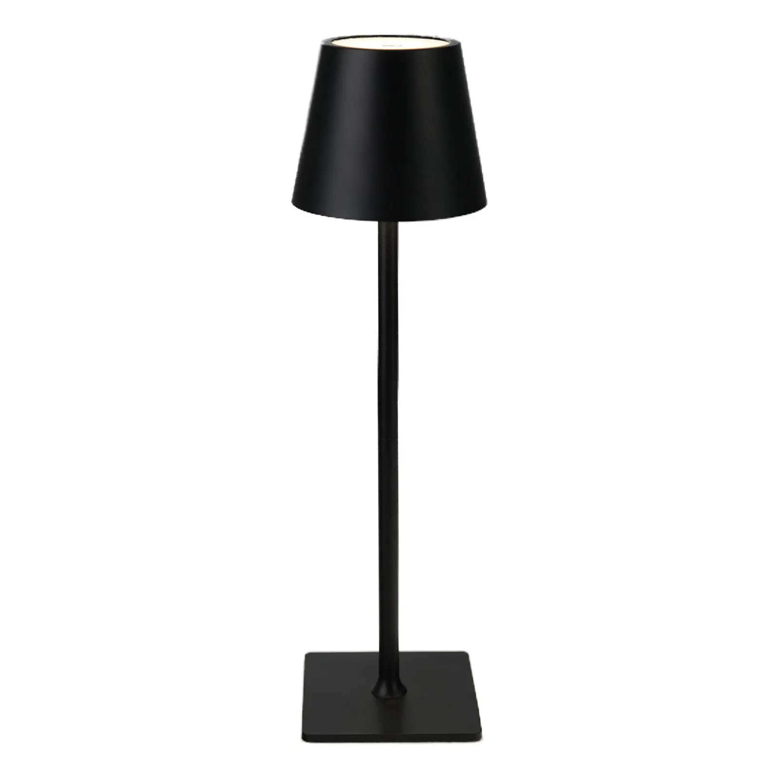 Cordless Table Lamp Rechargeable, LED Table Lamp with 5000mAh Rechargeable Battery Touch Dimmable Control, Waterproof LED Desk Lamp for Living Restaurant Bistro Dining Home, Black, 1 Pack
