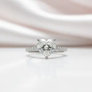 2 Carat Heart Cut Diamond Option Forever Love Engagement Ring