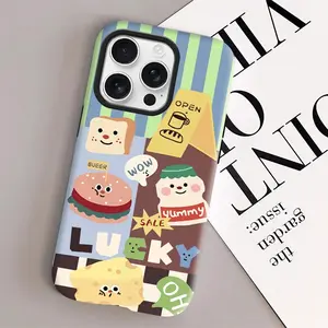 Funny Bread Burger Cheese Case for iPhone 17Air 17 16 15 14 13 12 11 Pro Max Puls