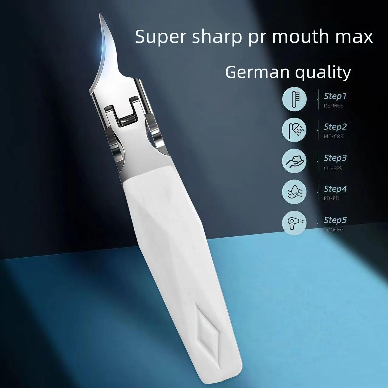 Eagle Beak Clippers with Wide Jaw for Thick, Hard Nails, German-Engineered 3-Piece Multi-Pack, Unisex Nail Care Set for Seniors, Mature, 50G, Cuticle Tool, Nail Cutters, Toenail Clipper Set