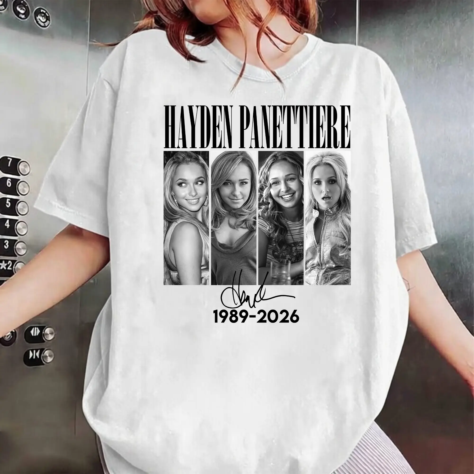 Vintage Hayden Panettiere Memorial Tribute Graphic Tee, Pop Culture Retro Fan Top, Unisex Collectible Apparel for Men Women S‑5XL, Streetwear Party Gathering Outfit, Fan Must‑Have Present, Same‑Day Shipping, Viral Trendy Casual Daily Wear