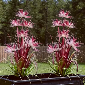 6pcs Realistic Artificial Flowers and Plants, Outdoor Greenery, Spring & Summer Decor, Home, Office, Balcony, Patio, Porch, Garden, Lifelike Artificial Flower