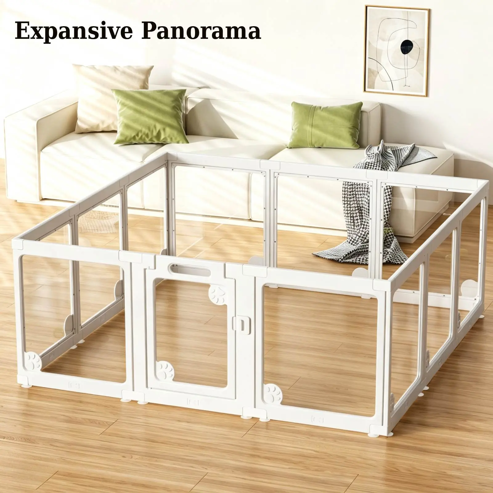 Baby Playpen for Indoor&Outdoor Playard Kids Activity Center with Gate, Portable Fence Area for Babies and Toddlers playpen