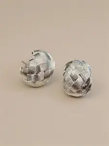 Luxury High-End Braided Textured Daily Earrings, Stud Earrings, Casual Plain Design, Organic Glass Chain Material, All Seasons Jewelry