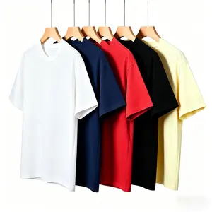 Solid Color T-shirt Cotton Multipack Unisex Casual Tee Fashion Tops Summervibes Sturdy Shirt Versatile Everyday Wear