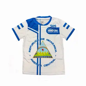 White Nicaragua Soccer Jersey with Team Emblem & ES Logo for Sports Enthusiasts Royal Blue Fan Wear