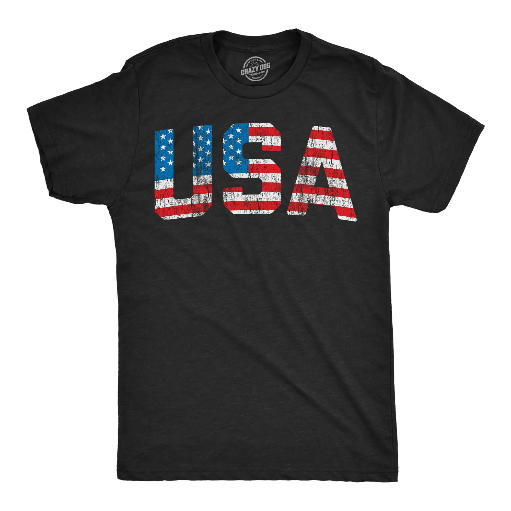 Mens Vintage USA T Shirt Awesome Fourth Of July Graphic Tee for Men Mens Funny T Shirts Cool Vintage Fashion T-Shirt Gift Classic Menswear Patriotic Apparel for Men Novelty Tees for Guys Black -