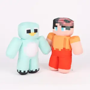 Milo and Chip Plush 10in – Cute Block-Style Character Stuffed Toy, Creative Internet Icon Plushie