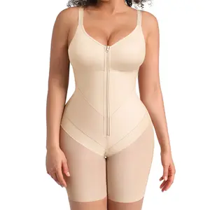 FeelinGirl New Design Fajas Colombianas Shapewear For Women Tummy Control Full Body Shaper Butt Lifter With Zipper Front