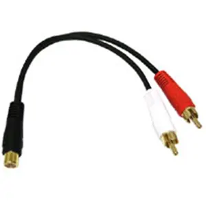 212 MAIN VALUE SERIES RCA Jack-to-RCA Plug Y-Cable Pair, Copper Wire Dual Conductor Connection Accessory Adapter for Sports & Outdoor Cycling Leisure Equipment