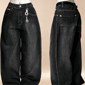 Women Boyfriends Hip Hop 90s Vintage Baggy Jeans Loose Denim Pants Mid-Low Waist Jeans Spring Glow Up