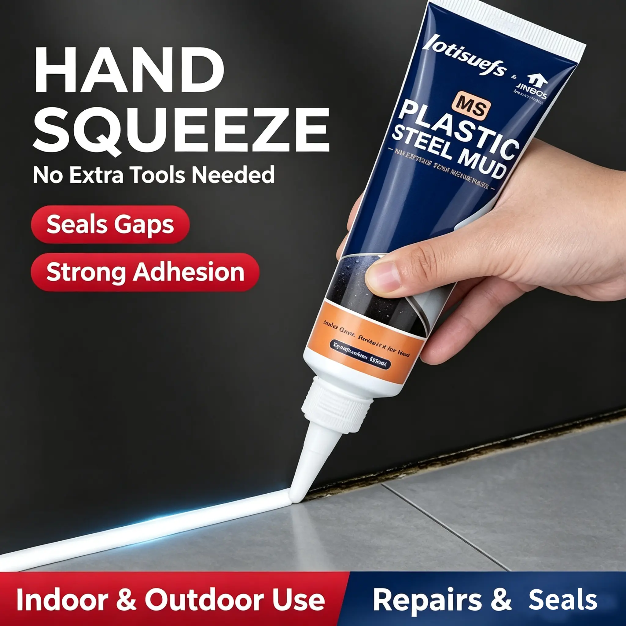 Waterproof Anti-Mold & Mildew Caulking Gap Sealant - Anti-Leak Caulking with Adhesive for Cracks, Leakproof Airtight Seal, Durability, Easy Application & Clean Finish for Home Improvement Sink Edges, Bathroom Corners
