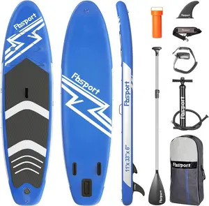 【On Sale】FBSPORT 11' Premium Stand Up Paddle Board, Yoga Board with SUP Accessories & Carry Bag | Wide Stance, Surf Control, Non-Slip Deck, Leash, Paddle and Pump for Youth & Adult Summervibes tiktokshopspringglowup
