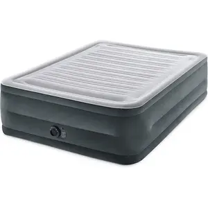 Intex Dura-Beam Deluxe 22" Queen Air Mattress w/ Built-In Electric Pump