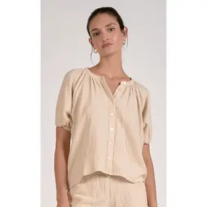 Gauze Blouse in Sand