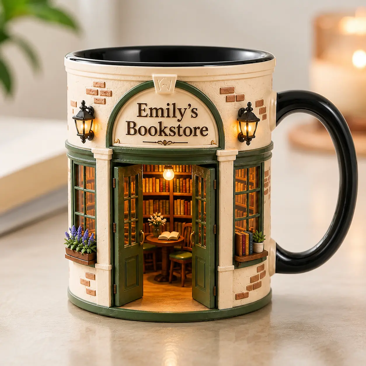 Personalized Bookstore Mug, Custom Book Lover Gift, Cozy Reading Nook Coffee Cup, Gift for Book Lover, Bookshelf Decor, Teacher Gift Mug, Book Lover Mug