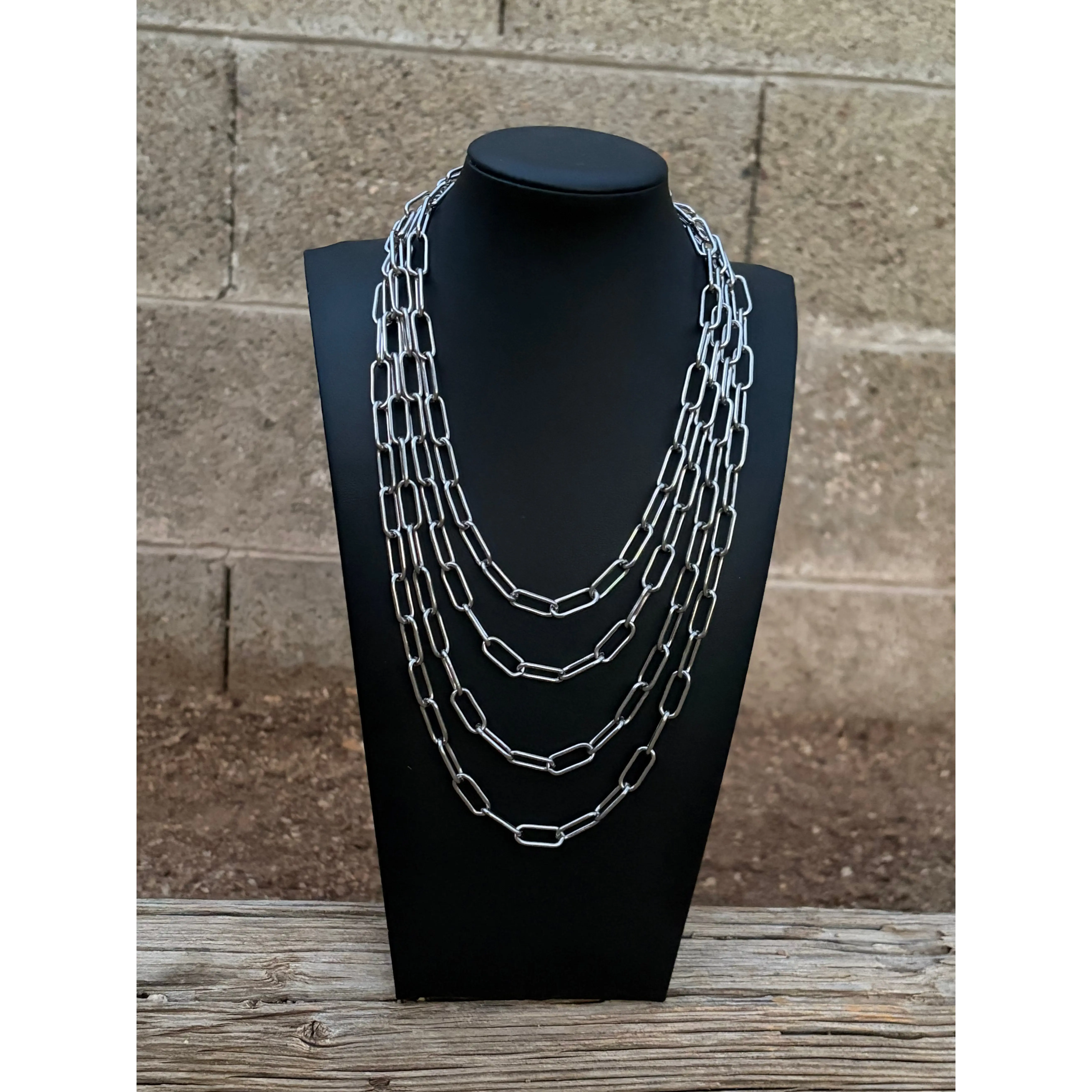 Desert Steel 7mm Paperclip Chain Necklace