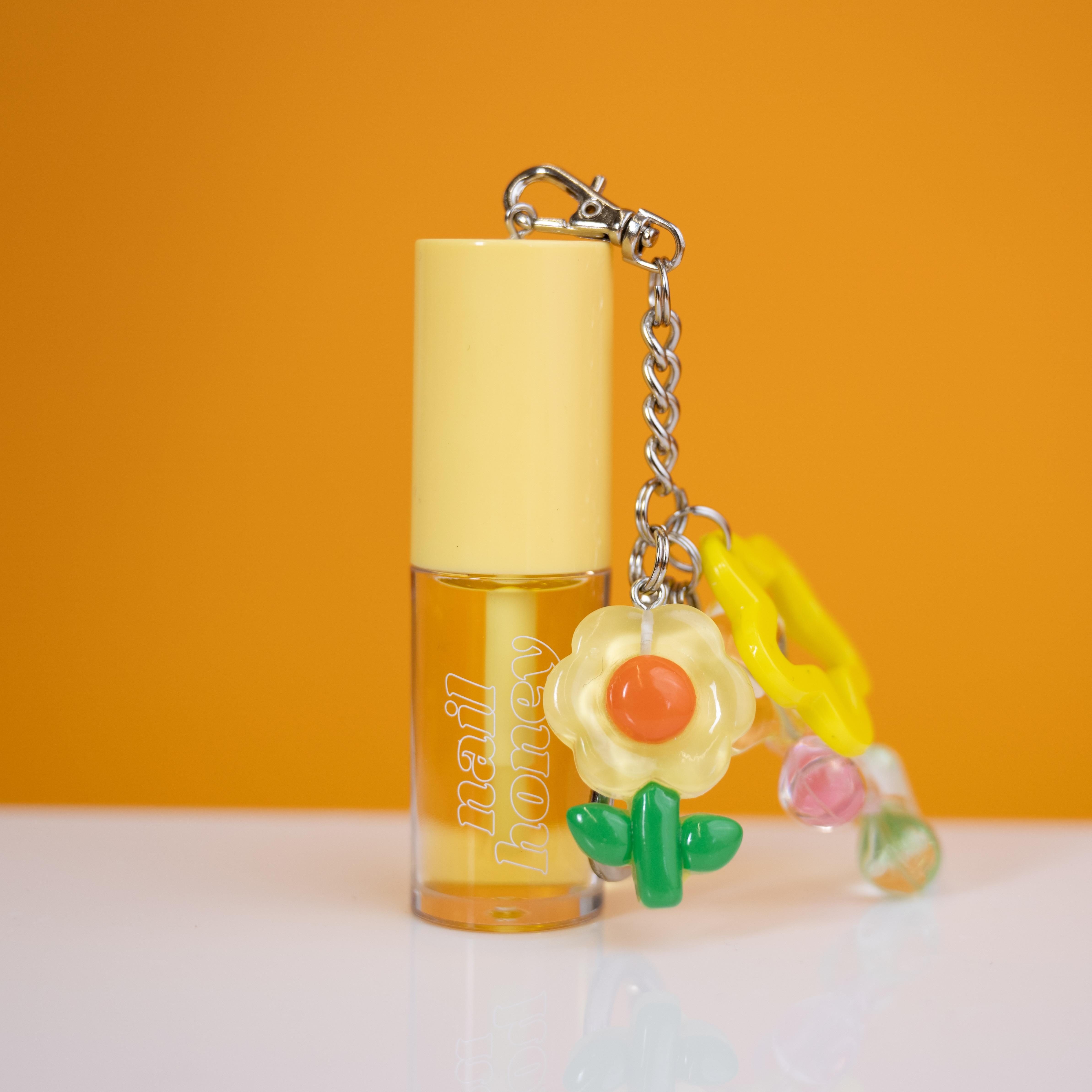 Twinkled T Nail Honey XL Keychain - Organic Nail Growth Oil for Strength & Moisturized Manicure - Blend of Jojoba, Argan