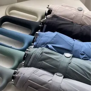 Foldable Umbrella for Travel,42“ Lightweight Automatic Open Close Umbrella, 10 Ribs Portable Rain Sunshine Wind Proof Black rainy