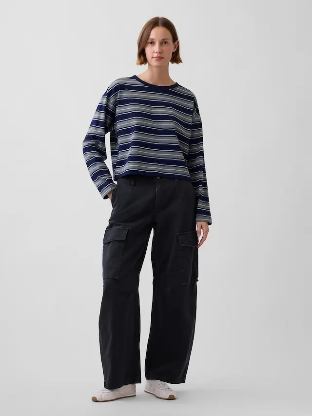 Gap Women's Low Rise Twill Baggy Barrel Cargo Pants