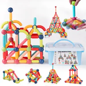 COUOMOXA 110 PCS Building Blocks Toy-Stem Construction Building Magnetic Blocks Set Learn Resource for  Kids Toys for 3+ Year Old Montessori Toys for 3-6 Year Old Girl Boys Birthday Gift Geometric Shapes Collaborative Play