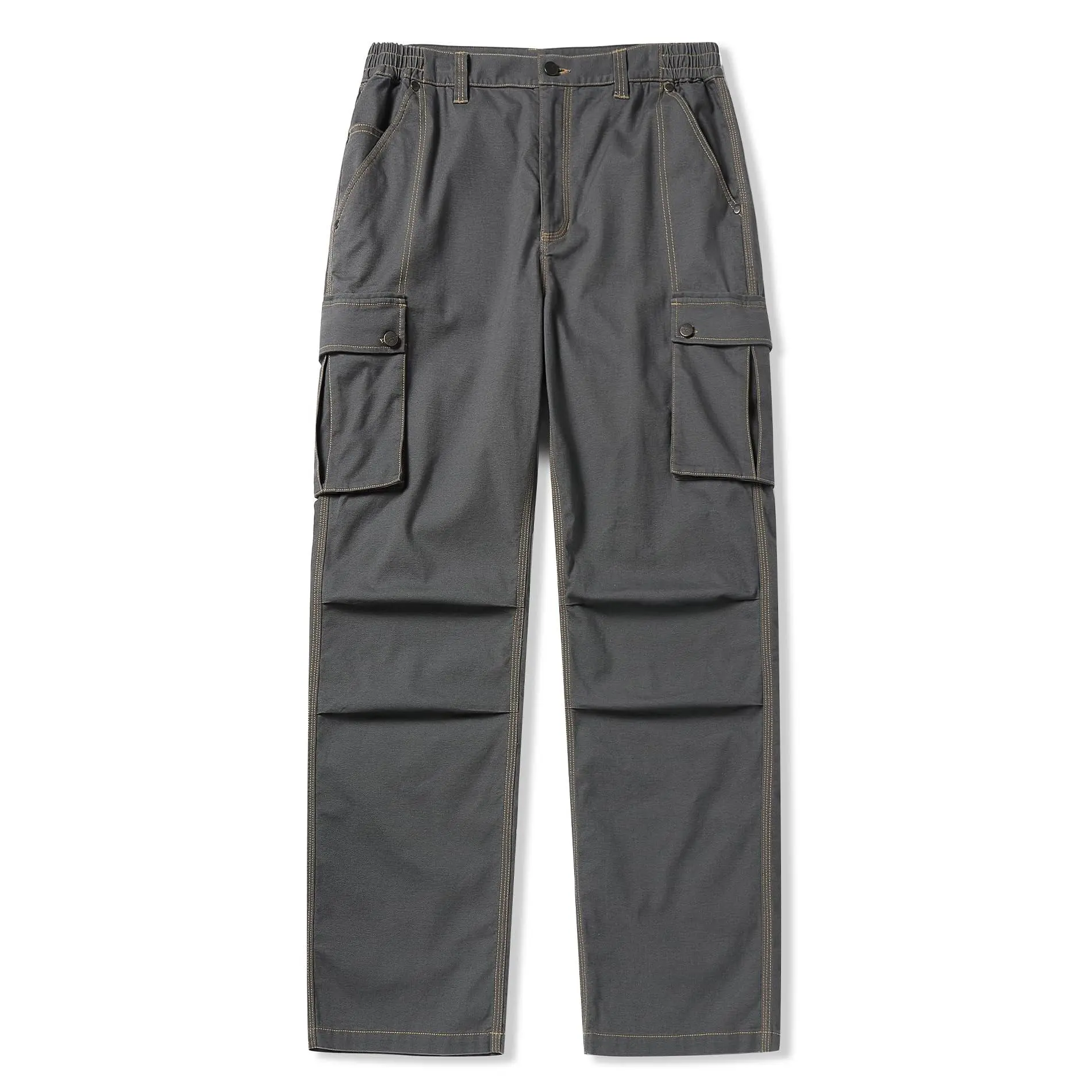 CHRONOLINE Mens Canvas Cargo Pants Water-Repellent Utility Workwear 2025 Fall Winter Outdoor Carpenter Trousers with Pockets
