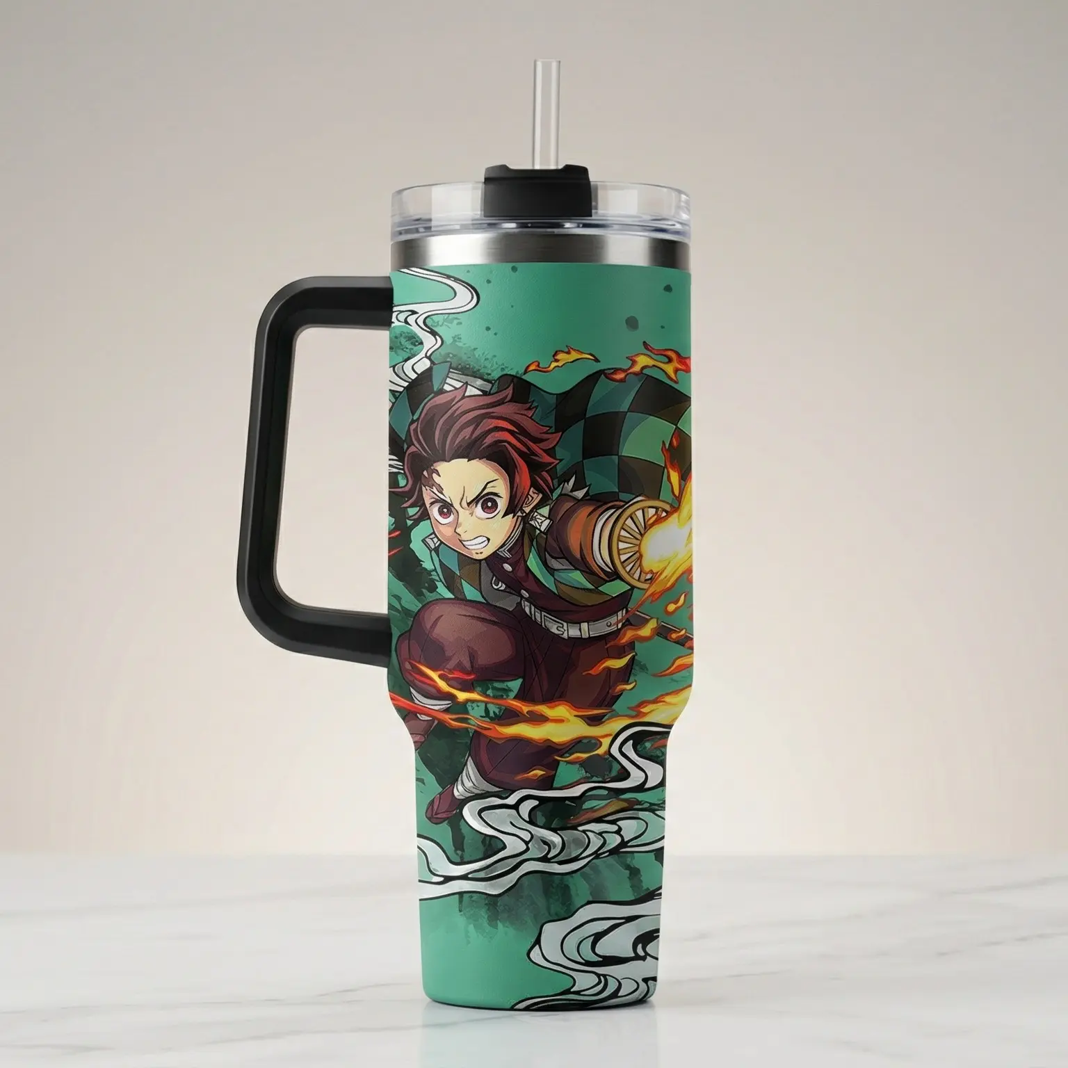 Tanjiro Kamado Kimestu no Yaiba Demon Slayer Anime 40oz Stainless Steel Tumbler
