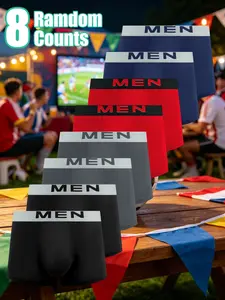 8-Pack Men's Briefs, Fashionable & Comfortable, Lightweight Sport Underwear, Sports Underwear, All-Season Wear, Loose Fit, Ideal for Various Activities