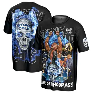Vintage Stone Cold Steve Austin ProSphere 30th Anniversary T-Shirt - Black, Gift for Fans, High-Quality Print, Comfortable Cotton, Trending Us Streetwear, Menswear Tops Crewneck Shortsleeve