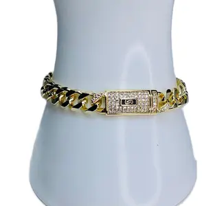 Esclava Monaco Gold Plated  for Women & Men Fashion Jewelry Elegant & Sophisticated Shiny Polished Look Comfortable Layering Versatile