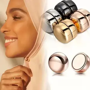 Magnetic Hijab Pin, 2/8 Pairs Strong Magnetic Buttons, Modern Magnet Hijab Pins for Woman Muslim Hijab Pin Clothes, Shawl Clips Undercap Collar Stay Scarf