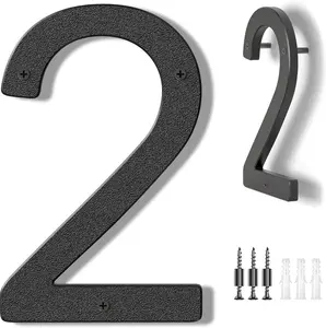 House Numbers Large Address Numbers for House Number 10 Inch Black House Numbers for Outside Modern Exterior Door Numbers Floating  Street Number 2