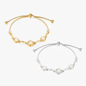 Anna Trio Gem Adjustable Bracelet