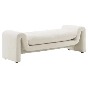 Waverly Boucle Fabric Bench by Modway EEI-6379-IVO
